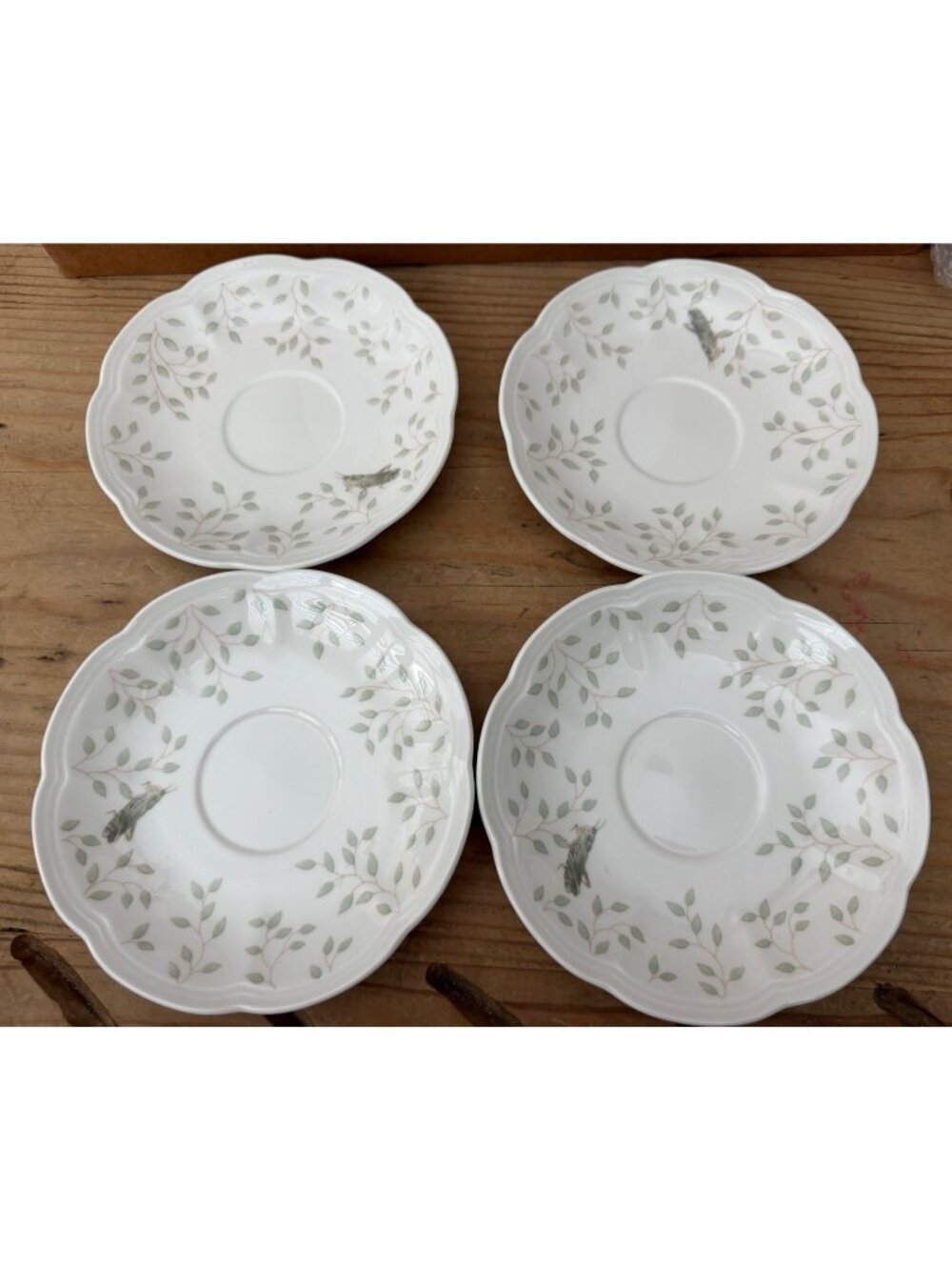 Lenox Butterfly Meadow Saucer by Louise Le Luyer Grasshopper 6” Set Of 4
